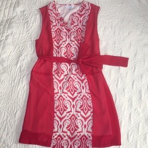 Charming Charlie Red Sheath Dress With Belt Tie